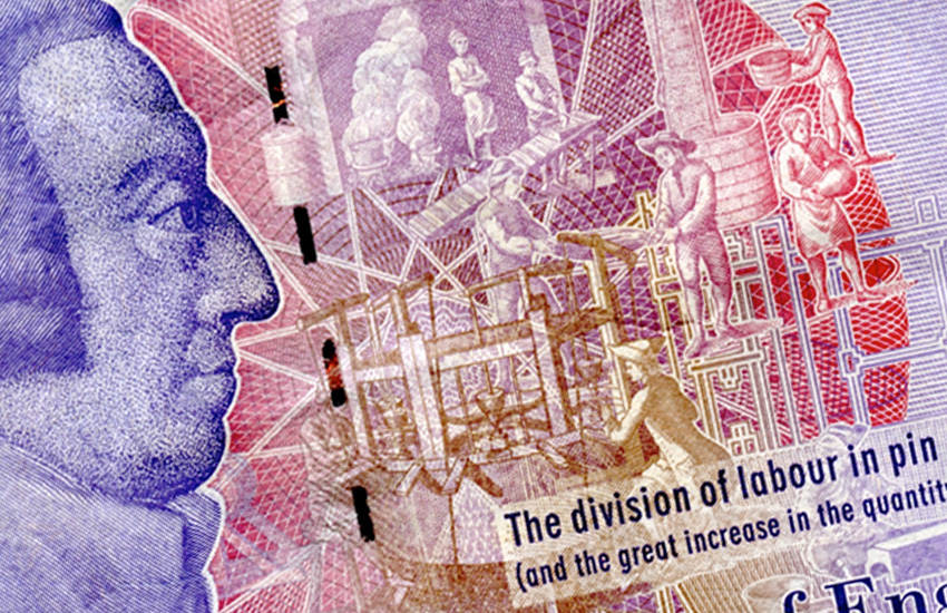 £20 note depicting pin making